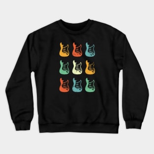 S-Style Electric Guitar Bodies Retro Theme Crewneck Sweatshirt